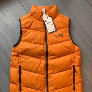 Mountain Hardwear Mt. Eyak Down Vest, Orange, Small